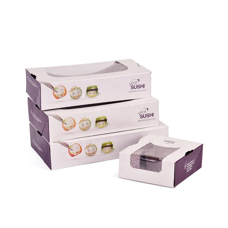 Uchampak - Folding printed sushi packaging box with window Window & Foldable Pak