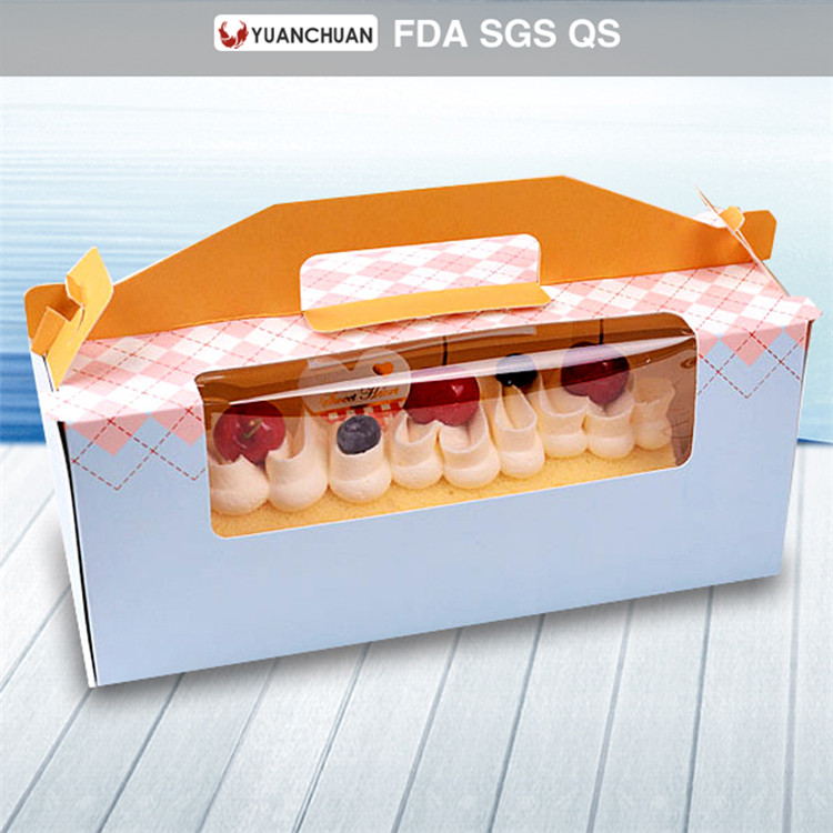 Uchampak - Cute cartoon pattern portable mousse cake box Window & Foldable Pak