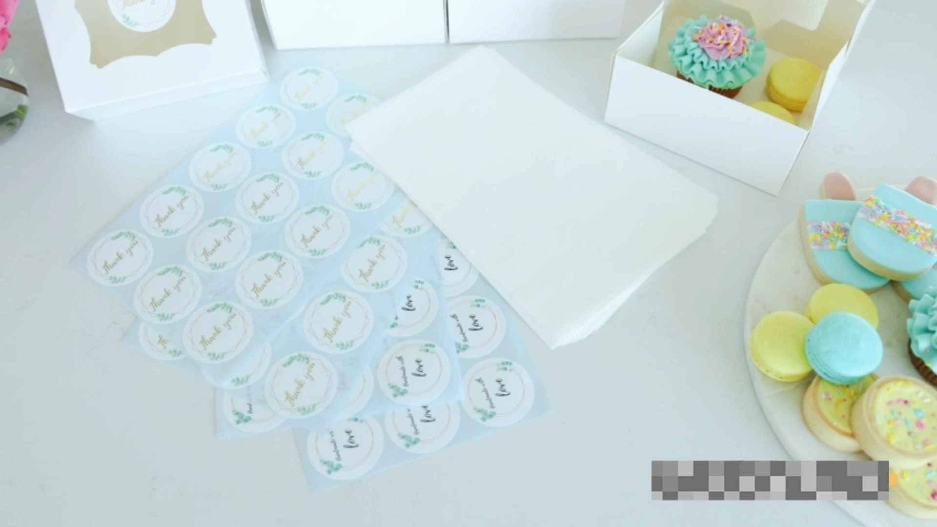 Uchampak - Foldable cake box, space-saving cardboard with window, suitable for dessert and biscuit boxes