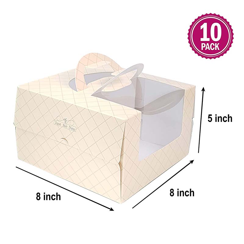 Uchampak- packing box with PVC window, large natural craft paper box for pies and biscuit boxes Window & Foldable Pak