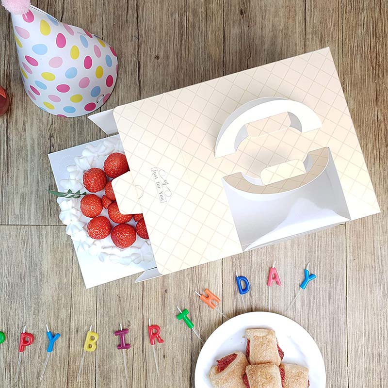 Uchampak- packing box with PVC window, large natural craft paper box for pies and biscuit boxes Window & Foldable Pak - Image 6