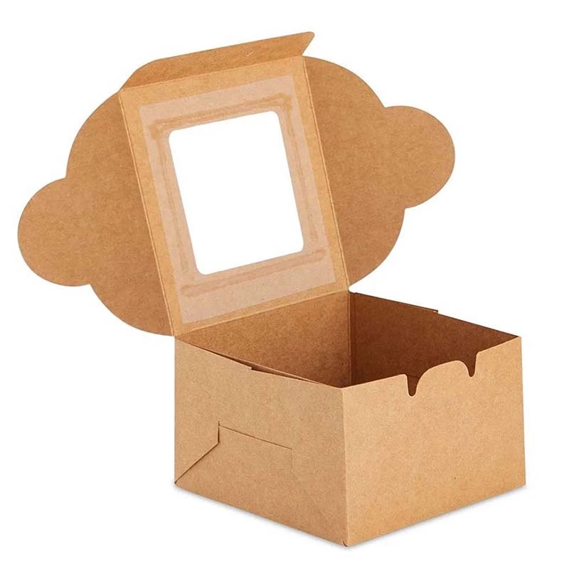 Uchampak- Cookie Boxes with Windows for Pies, Pastries, Smash Hearts, Strawberries and Muffins Window & Foldable Pak2