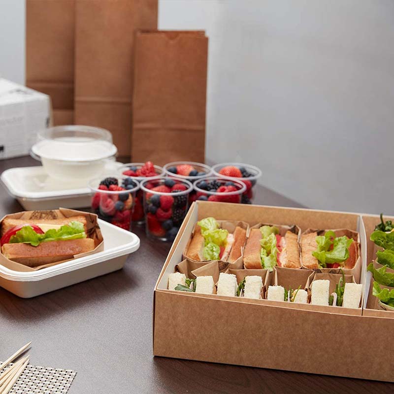 Uchampak - Bakery Boxes Cake Boxes Cookie Boxes with Windows for Pies Strawberries and Muffins Window & Foldable Pak2