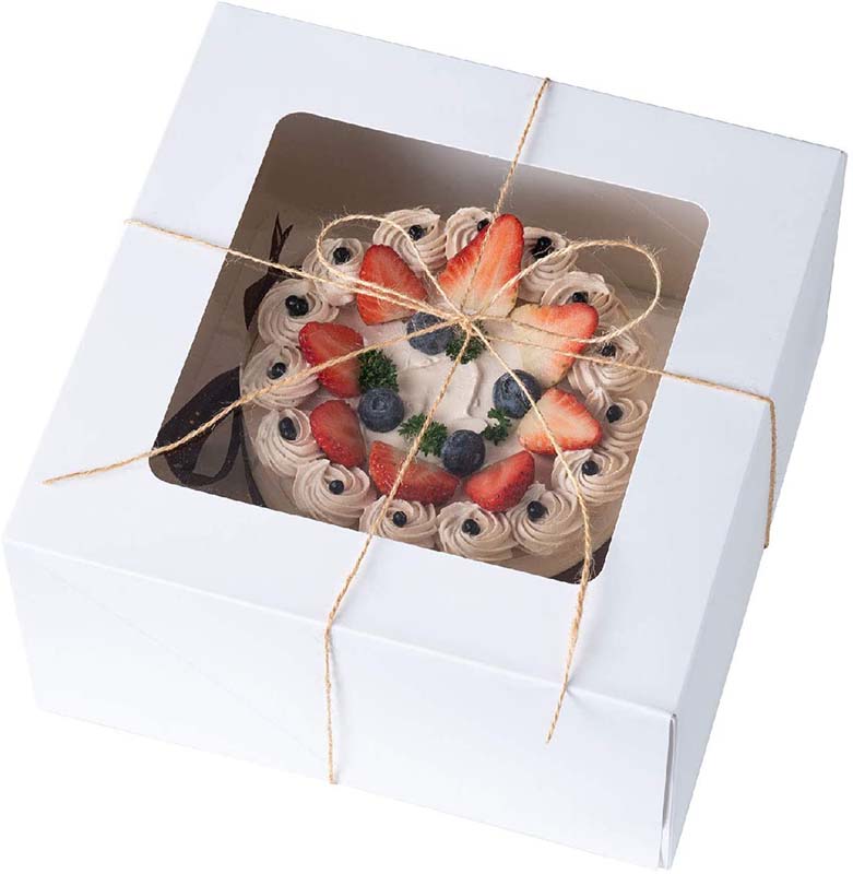 Uchampak- Brown Bakery Cake Cookie Boxes with Windows for Pies, Pastries, Smash Hearts, Strawberries and Muffins - Image 4