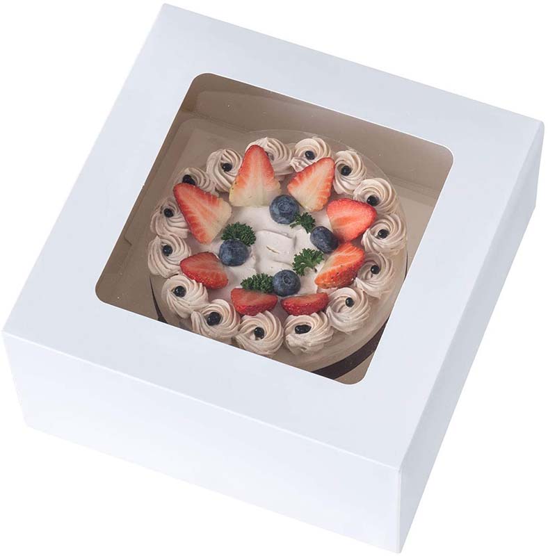 Uchampak- Brown Bakery Cake Cookie Boxes with Windows for Pies, Pastries, Smash Hearts, Strawberries and Muffins - Image 5
