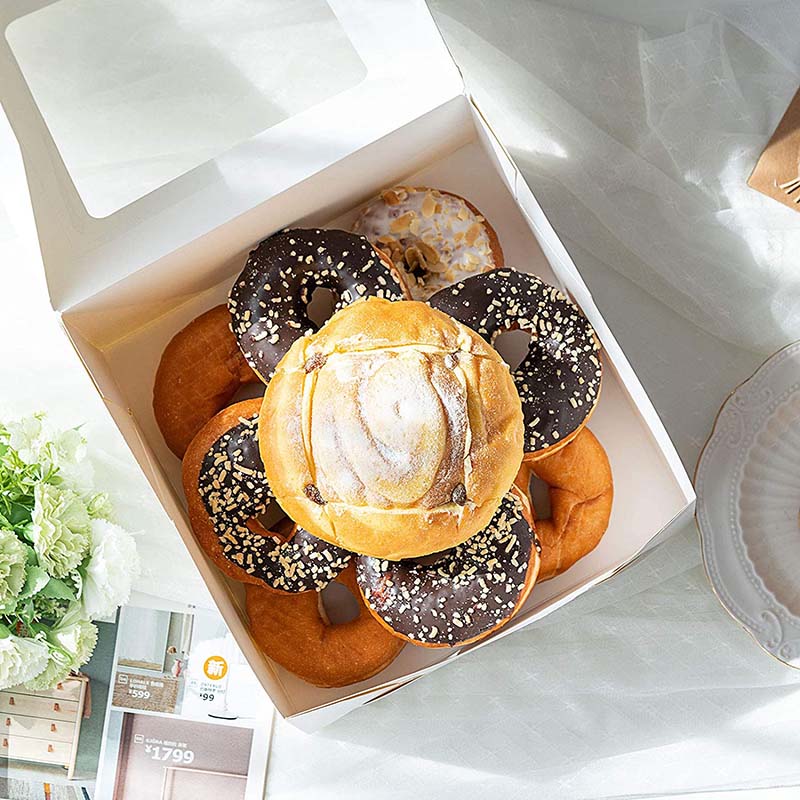 Uchampak- Brown Bakery Cake Cookie Boxes with Windows for Pies, Pastries, Smash Hearts, Strawberries and Muffins - Image 5