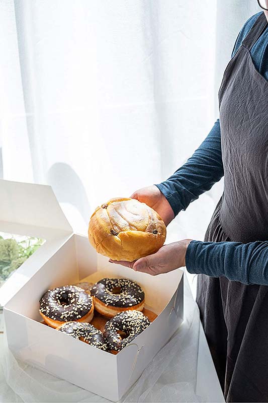 Uchampak- Brown Bakery Cake Cookie Boxes with Windows for Pies, Pastries, Smash Hearts, Strawberries and Muffins - Image 6