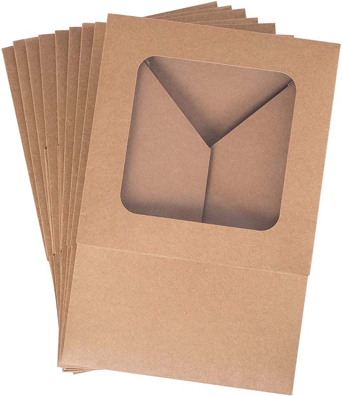 Uchampak - Brown Bakery Cake Boxes Cookie Boxes for Pies Strawberries and Muffins Window & Foldable Pak - Image 3