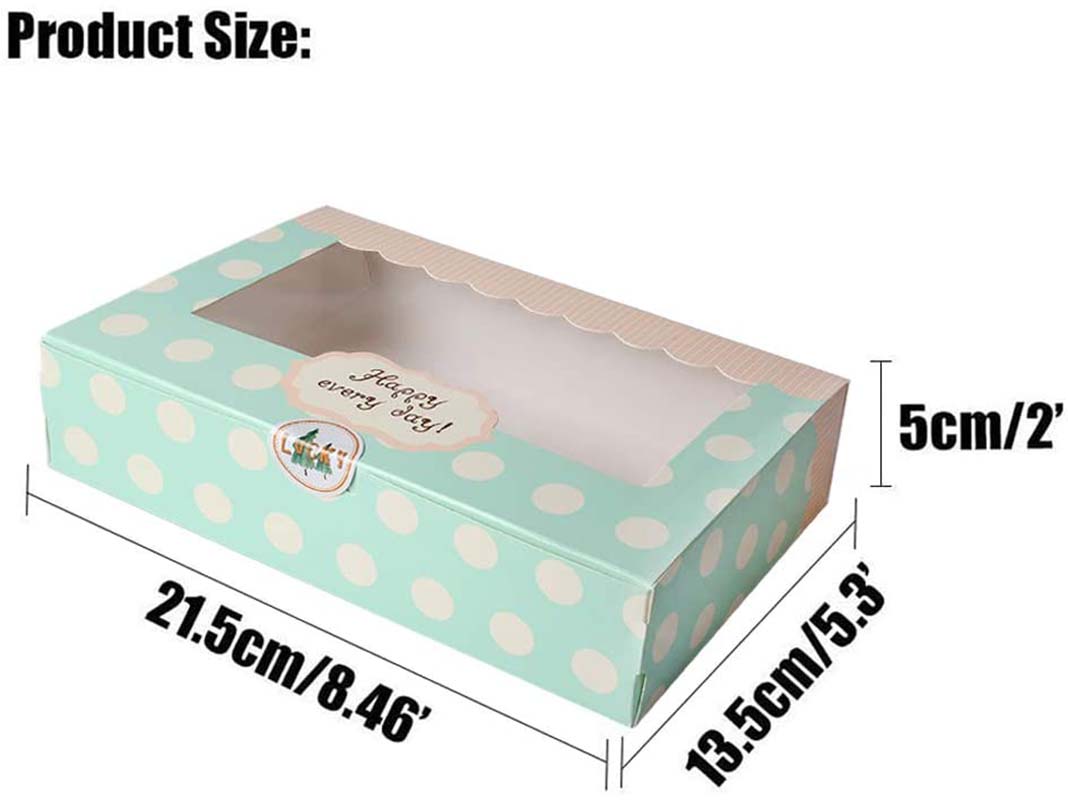 Uchampak - Sushi To Go Box with Window Small Cake Box Kraft Paper Treat Boxes for Pastry Window & Foldable Pak - Image 8