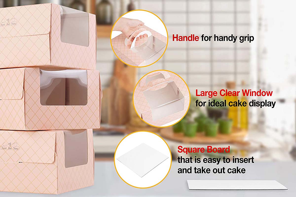 Uchampak- Disposable take away sushi box, packing box large natural for pies and biscuit boxes Window & Foldable Pak - Image 7