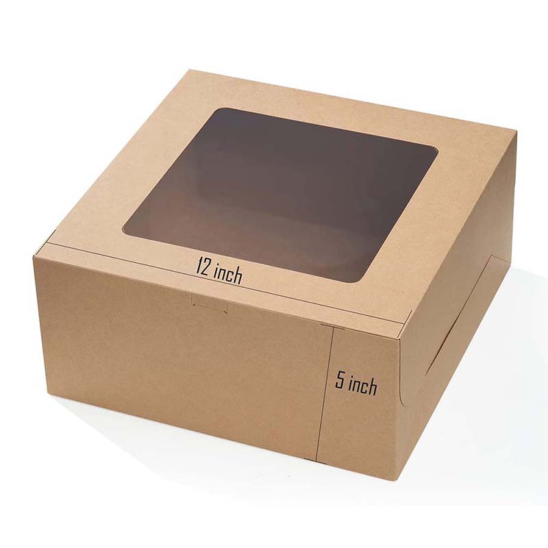 Uchampak- recyclable kraft paper brown sushi box lunch box takeaway food container Paper container Window & Foldable Pak - Image 4