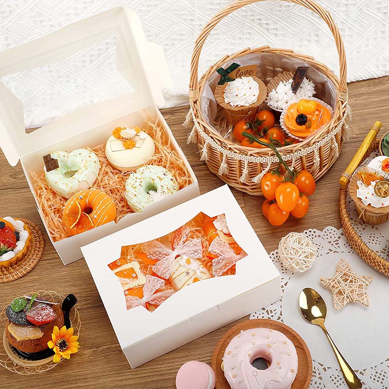 Uchampak- Disposable take away sushi to go box with window Natural paper box for pies and biscuit Window & Foldable Pak - Image 5