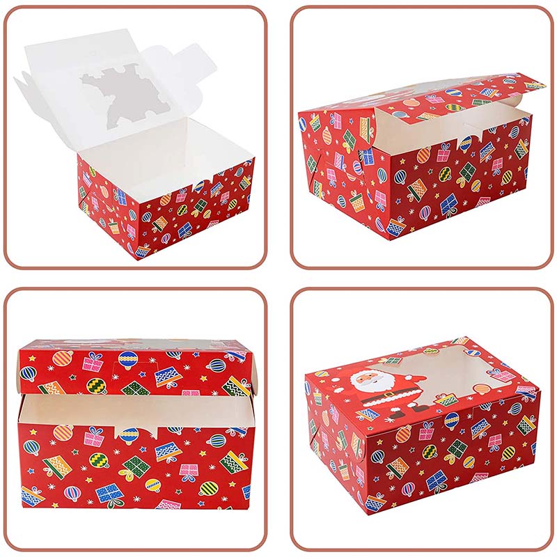 Uchampak- box with window paper box for pies and biscuit boxes Disposable take away sushi to go Window & Foldable Pak - Image 3