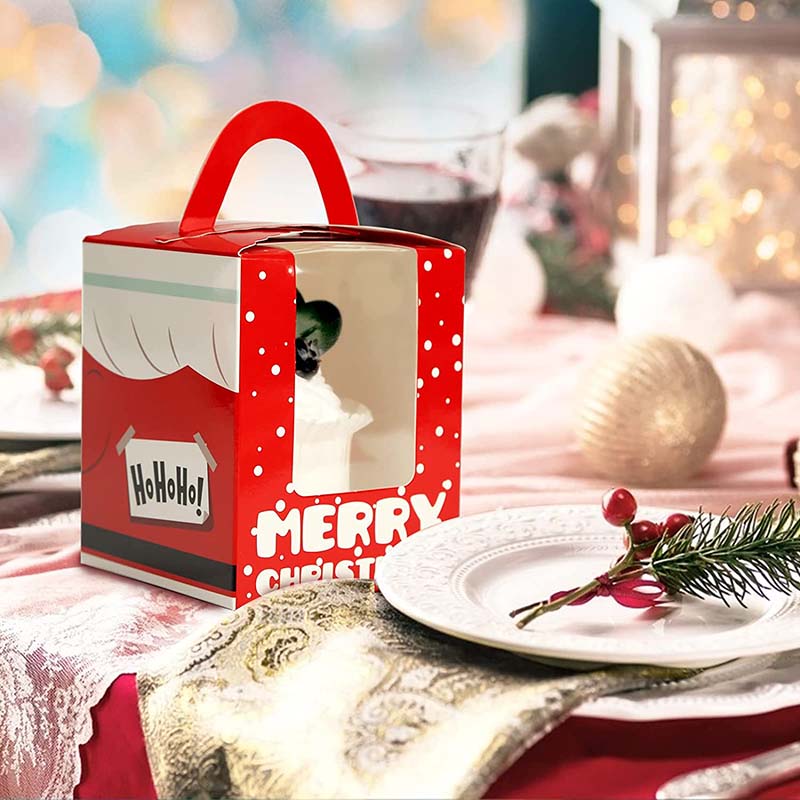 Uchampak - Disposable box for cake, sushi,salad and light food Recyclable paper box with natural Window & Foldable Pak - Image 6