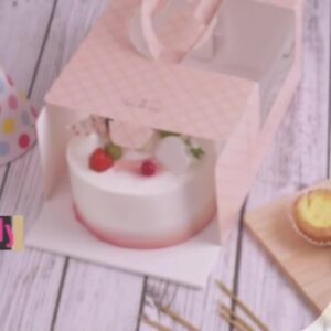Uchampak- Cake Pastry Candy Takeaway Box Disposable Paper Sandwich Craft Carton  Triangle Sandwich Box With Window