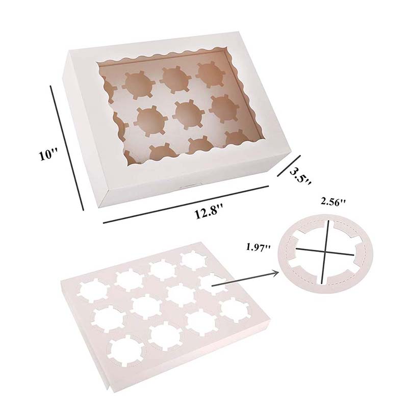 Uchampak-  Sandwich Box With Window Cake Pastry Candy Takeaway Box Disposable Paper Sandwich Window & Foldable Pak