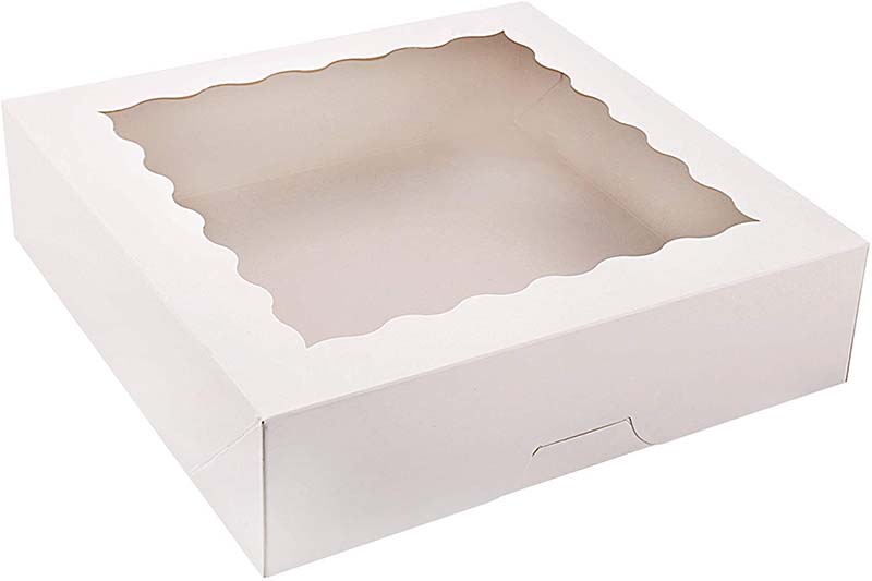 Uchampak- Takeaway Box Disposable Paper Sandwich Box Triangle Sandwich Box With Window Cake Window & Foldable Pak