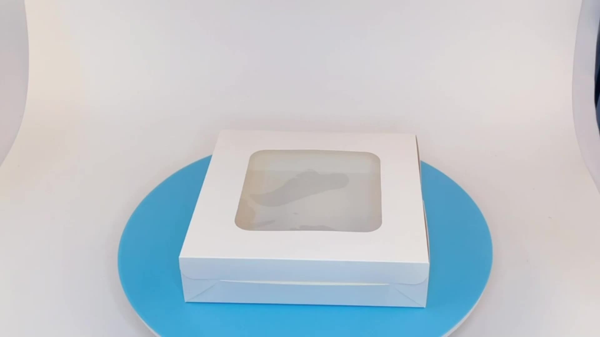 Uchampak- Cupcake Disposable Sandwich Paper Cake Box-Small Sandwich Wedge Box with Window Triangular & Foldable Pak