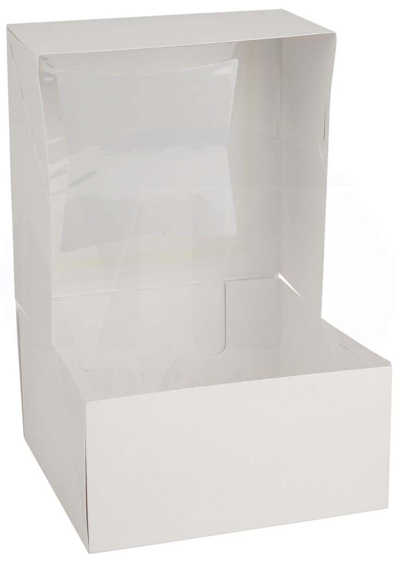Uchampak- Cupcake Disposable Sandwich Paper Cake Box-Small Sandwich Wedge Box with Window Triangular & Foldable Pak - Image 4