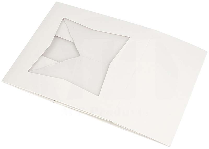 Uchampak- Cupcake Disposable Sandwich Paper Cake Box-Small Sandwich Wedge Box with Window Triangular & Foldable Pak - Image 5