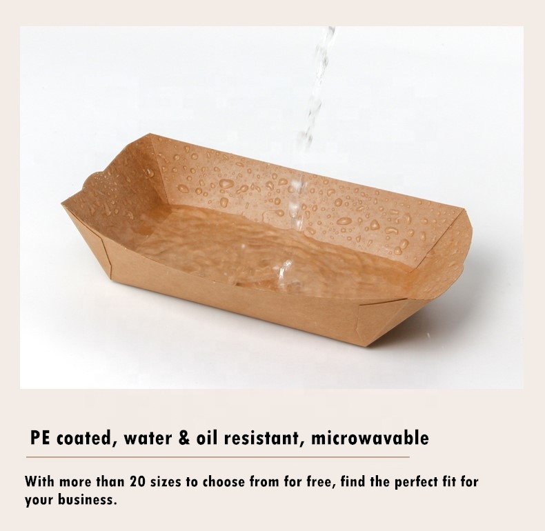 Uchampak - New design PET lid with kraft paper box rectangular disposable food paper container Double wall cup - Image 4