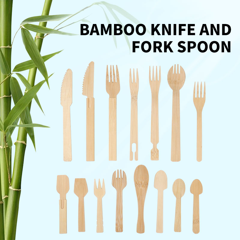 Uchampak Custom Bamboo Cutlery – Multi-size, Modular, and Convertible Forks, Spoons, and Knives