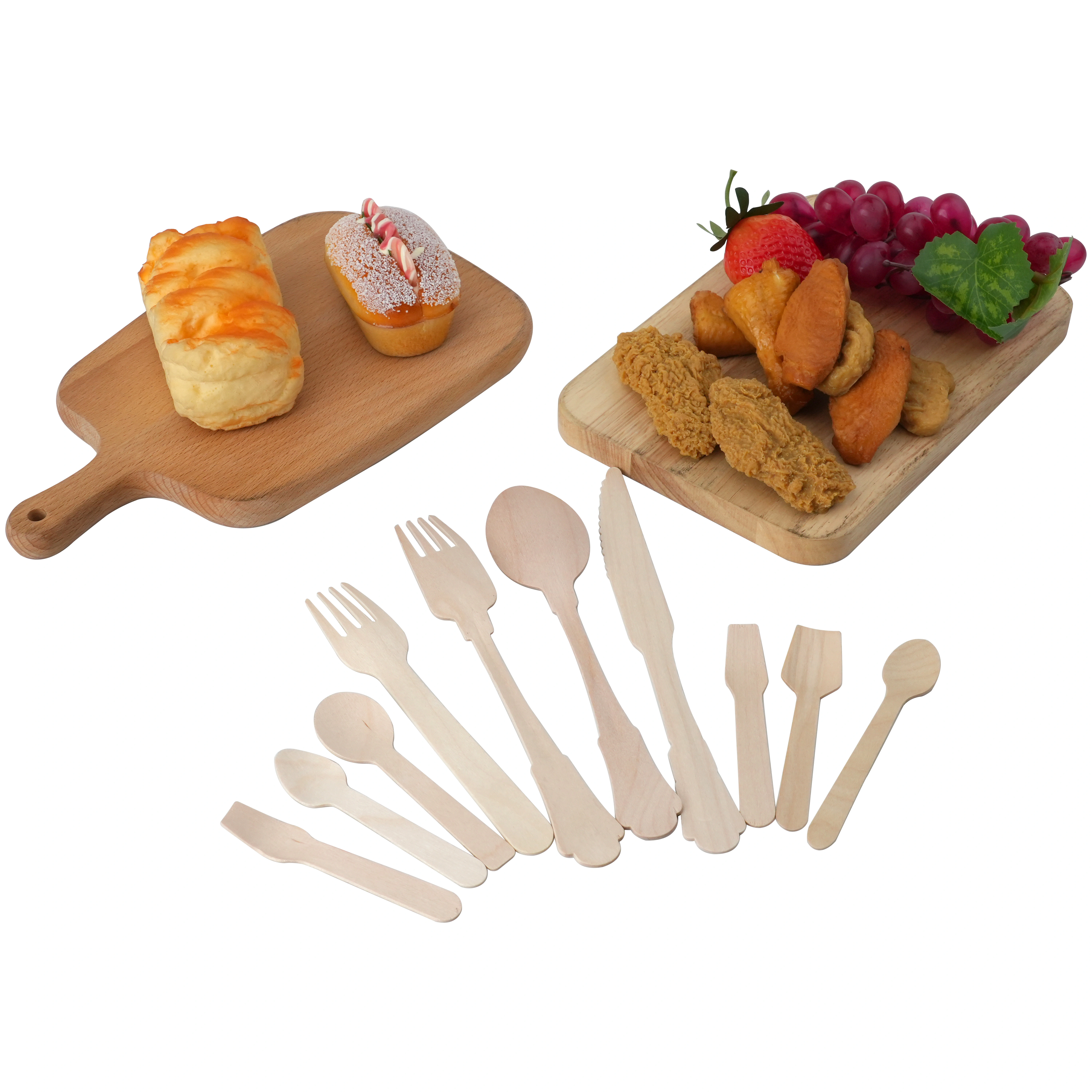 Level A 100% Eco Friendly biodegradable recyclable Disposable Bamboo Cutlery set bamboo Spoons Forks Knives