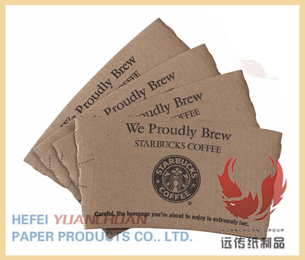 Uchampak- Disposable Triple layers Paper Cup Sleeves Custom Design and Cold Insulators Compostable Packaging Cup Sleeves - Image 4