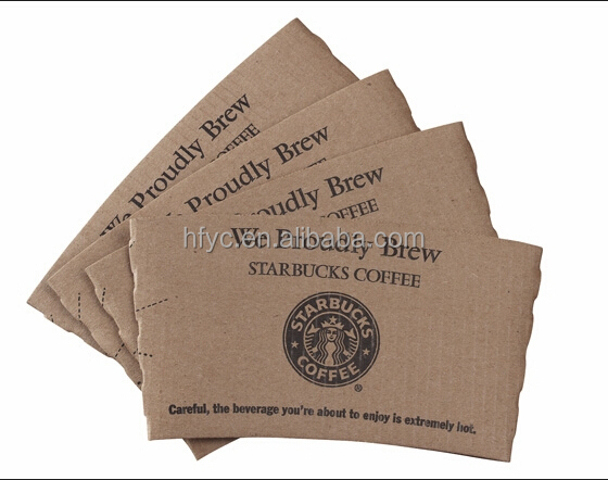 Uchampak - Customized printed Insulated Disposable takeout 8-24oz Paper Coffee CupSleeves for hot drink Cup Sleeves - Image 3