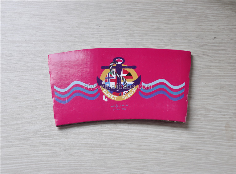 Uchampak - Customized printed Insulated Disposable takeout 8-24oz Paper Coffee CupSleeves for hot drink Cup Sleeves - Image 5