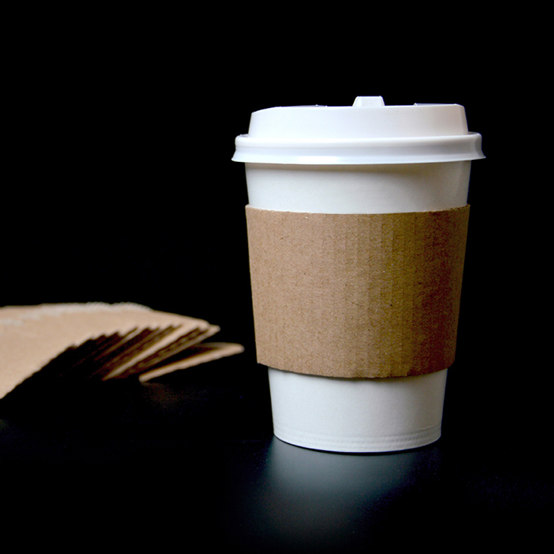 Uchampak - hot drinking used or clear plastic cup using disposable printed paper coffee cup sleeve Cup Sleeves