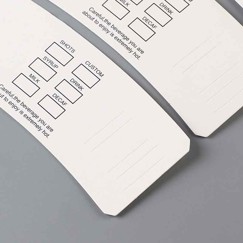 Uchampak - hot drinking used or clear plastic cup using disposable printed paper coffee cup sleeve Cup Sleeves - Image 5