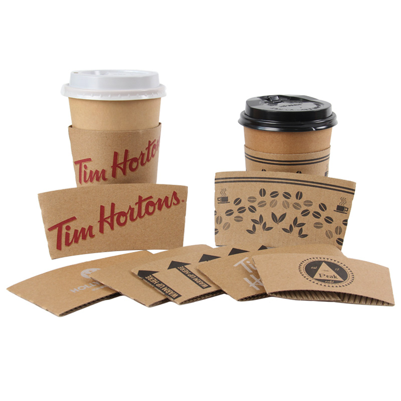 Uchampak-Custom Coffee Cup Sleeve With Corrugated Paper For Packaging Cup - Image 3