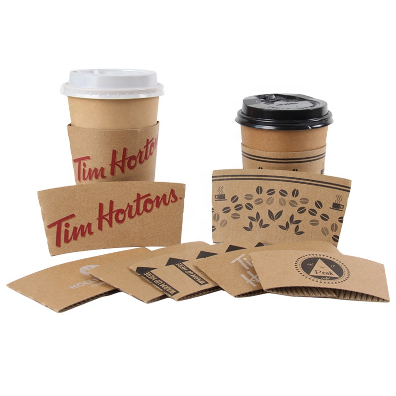 Uchampak-Custom Coffee Cup Sleeve With Corrugated Paper For Packaging Cup - Image 4