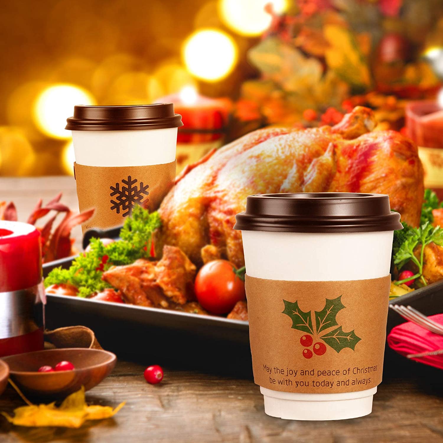 Uchampak - Cup Sleeve Corrugated For Hot Drinks Paper Cup Sleeve Customized Color and Pattern Anti-scalding Cup Sleeve - Image 4