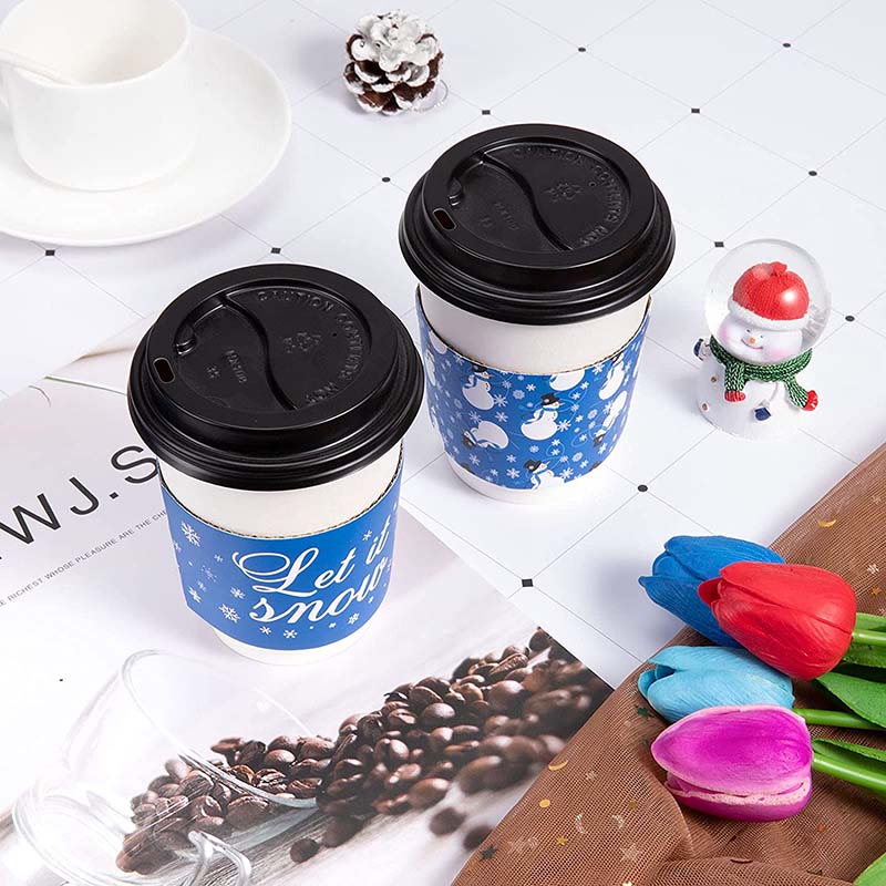 Uchampak- Disposable Corrugated Cup Sleeves Jackets Holder Kraft Paper Sleeves Protective Heat Insulation Drinks2 - Image 7