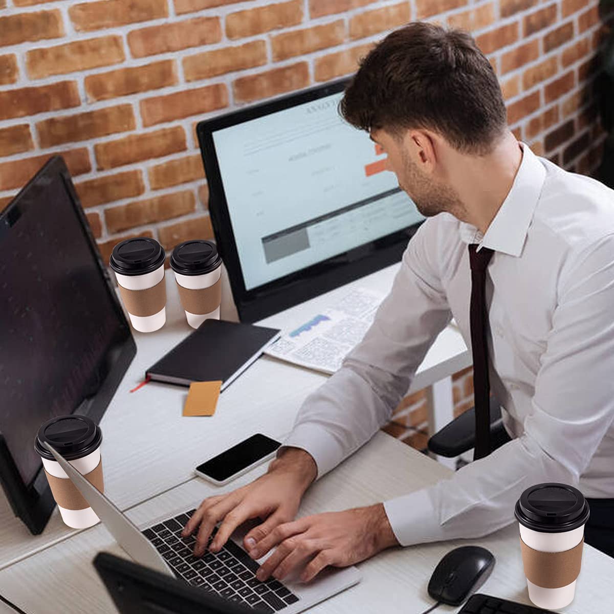 Uchampak - Cup Sleeve Paper Cup Sleeve Customized Color and Pattern Anti-scalding Cup Sleeve Reusable Cup Sleeves - Image 7