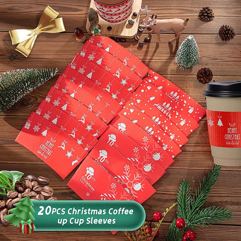 Uchampak- Disposable Corrugated Cup Sleeves Jackets Holder Kraft Paper Sleeves Protective Heat Insulation Drinks1 - Image 7