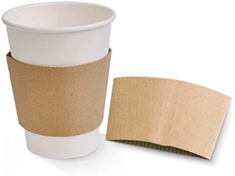 Uchampak- Customized Disposable Coffee Tea Cup Sleeve Paper Sleeve Packaging Paper Cup Holder Cup Sleeves - Image 3