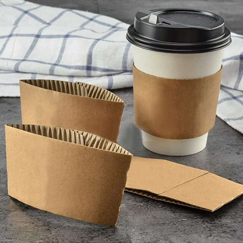 Uchampak- Disposable Paper Coffee Cups for Water, Juice, Coffee or Tea Cup Sleeves - Image 7