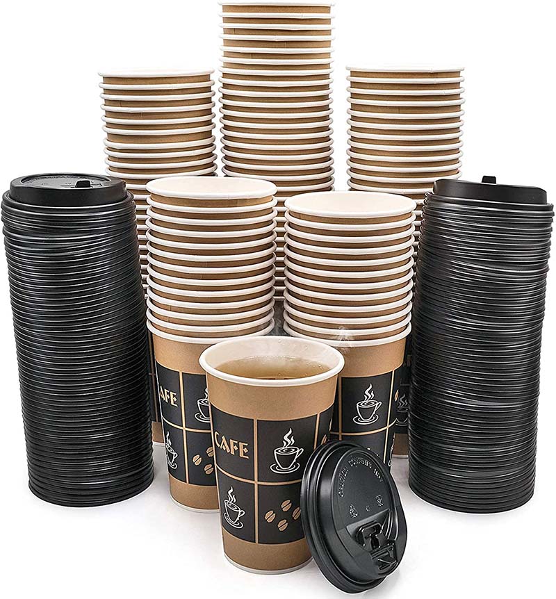 Uchampak - Coffee Cup Sleeves Eco-Friendly Disposable Cardboard Sleeve Insulated for Hot Drinks Fits10 12 16 Cup Sleeves - Image 6
