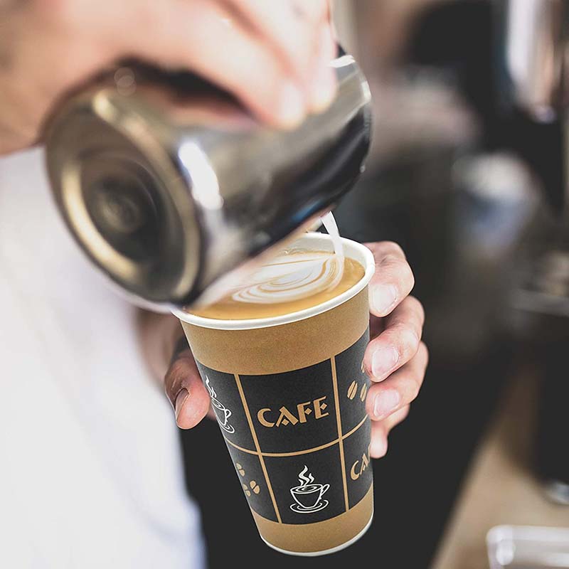 Uchampak - Coffee Cup Sleeves Eco-Friendly Disposable Cardboard Sleeve Insulated for Hot Drinks Fits10 12 16 Cup Sleeves - Image 7