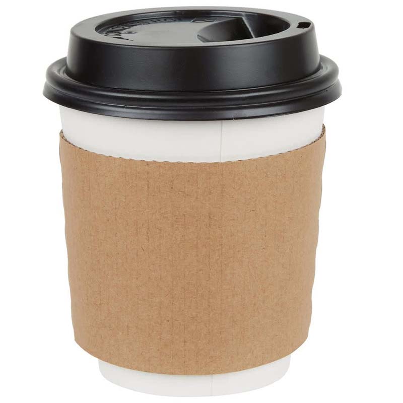 Uchampak- Customized Disposable paper Coffee Cup Sleeve Packaging Paper Cup Holder Anti-scalding - Image 6