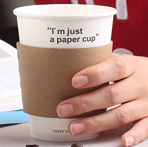 Uchampak - Custom Printed Paper Coffee Cup With Lids And Sleeves Cup Sleeves - Image 3