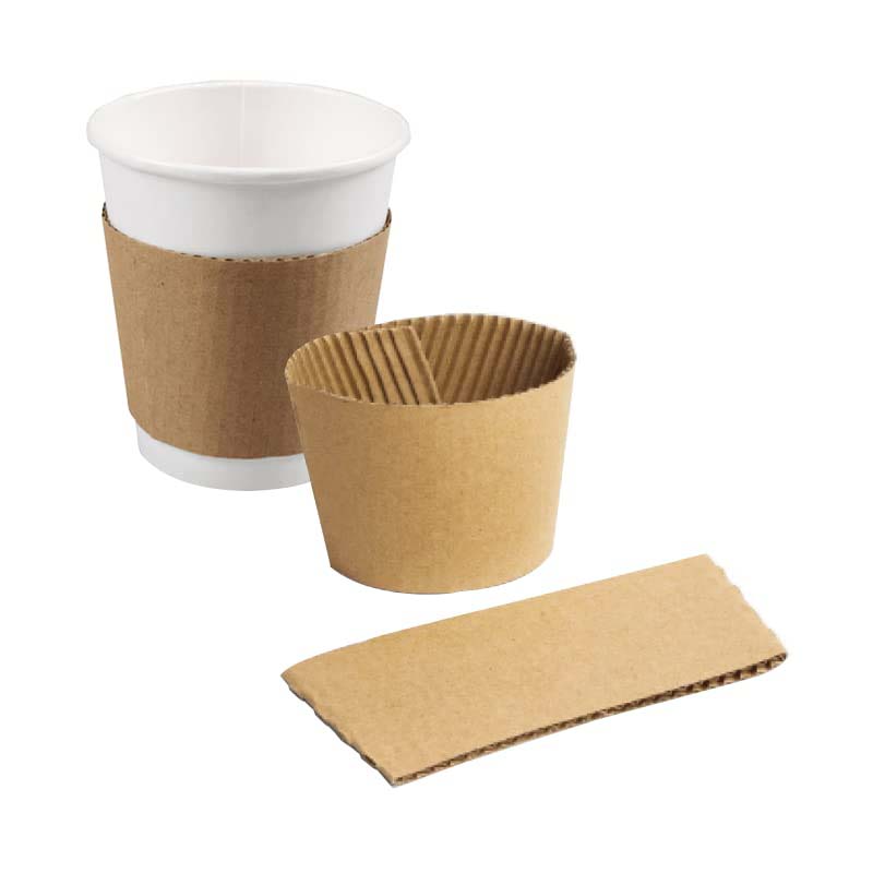 Uchampak - Disposable coffee paper cup holder Coffee cup holder Paper Coffee custom cup sleeve Cup Sleeves - Image 5