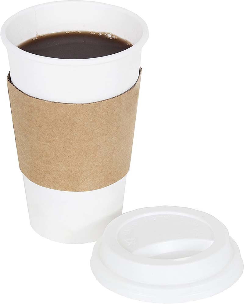 Uchampak - customized logo printed disposable hot drink coffee paper cup with lid and sleeve Cup Sleeves1 - Image 4