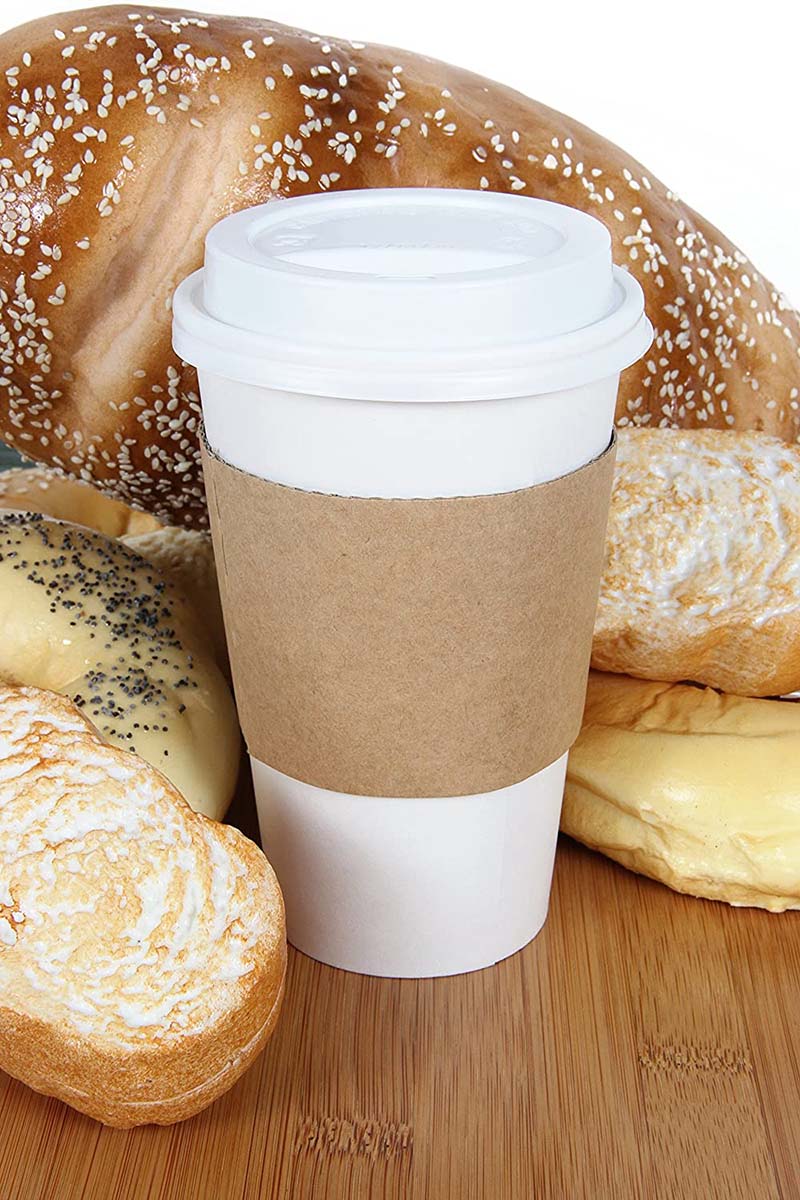 Uchampak - customized logo printed disposable hot drink coffee paper cup with lid and sleeve Cup Sleeves1 - Image 5