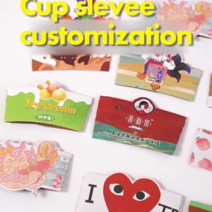 Uchampak- Hot Coffee Cup Sleeve Disposable Cup Sleeve 230gsm~300gsm Paper Coffee Packaging Hot Drink Cup Sleeves