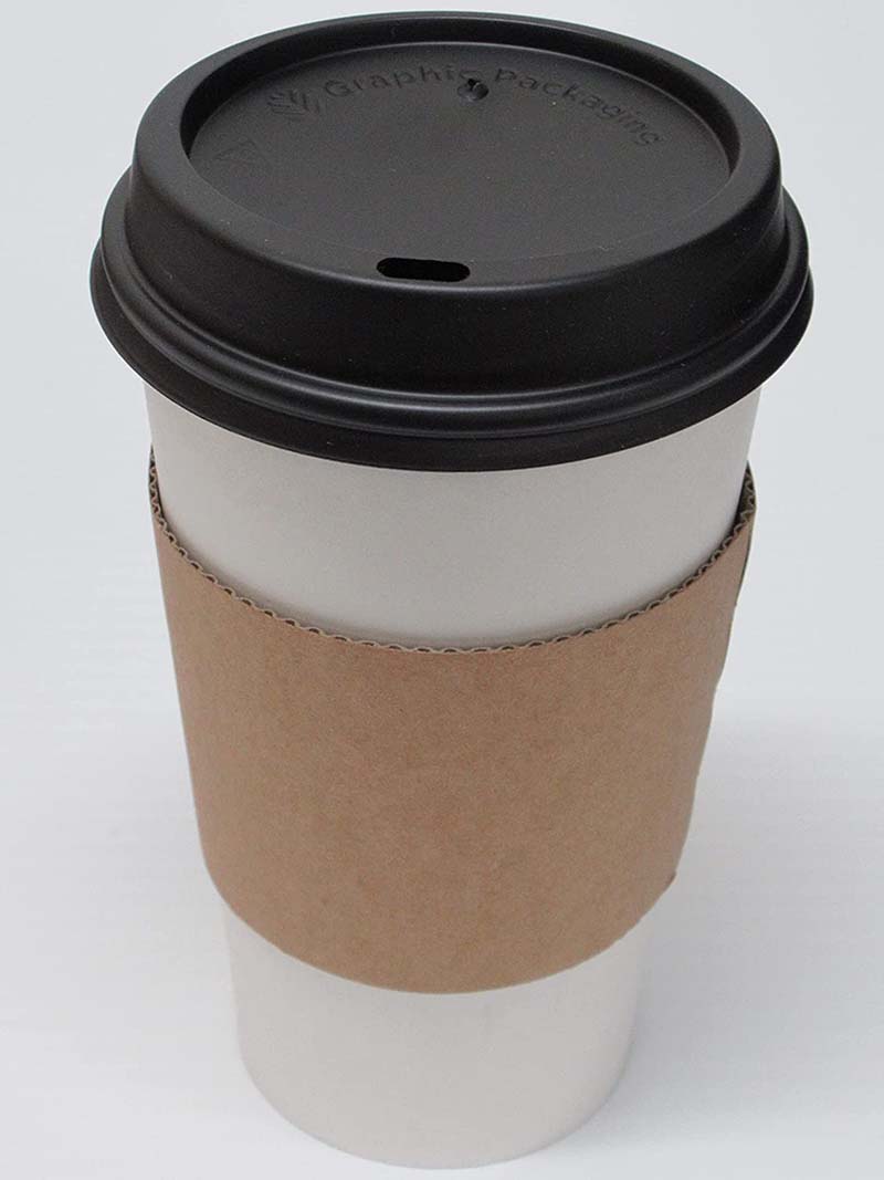 Uchampak - Disposable custom printed craft embossed stamped paper coffee cup sleeve for paper cup Cup Sleeves3 - Image 3