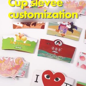 Uchampak - Custom Paper Corrugated Recycled Printed Logo Coffee Cup Sleeve for Hot Drinks Wholesale Cup Sleeves